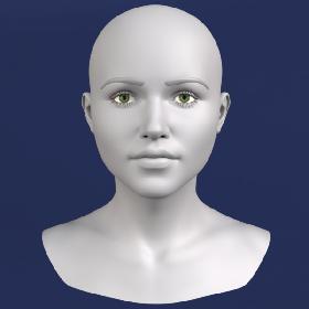 Realistic Female Head 3d Model